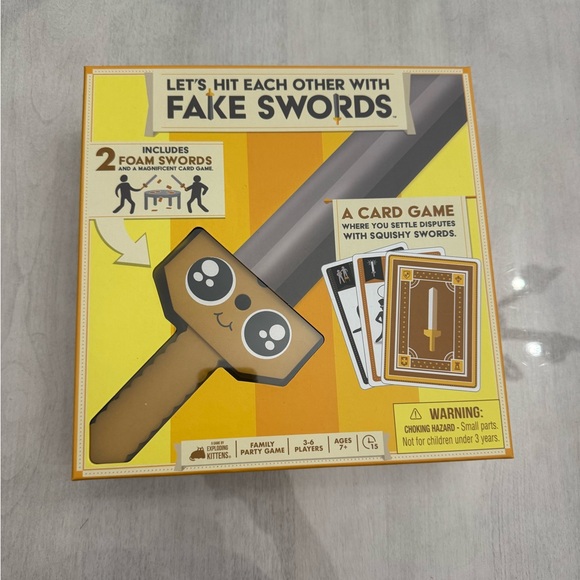 NWOT Let’s Hit Each Other with Fake Swords Card Family Game - Picture 1 of 8